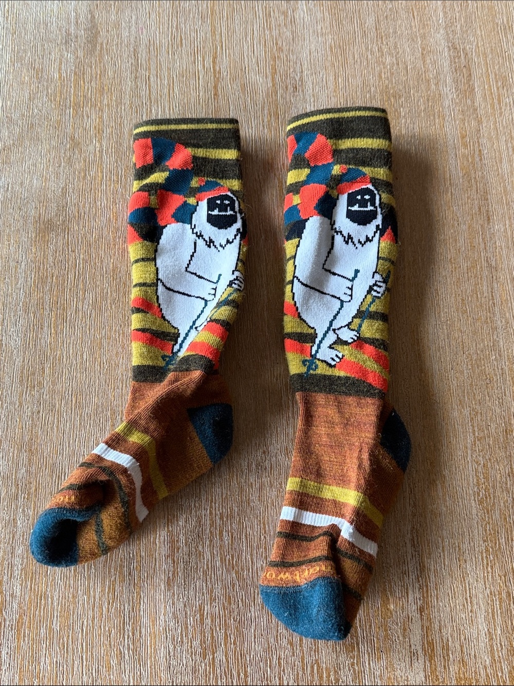 Smartwool Kids Yeti Pattern Over the Calf Socks Full Cushion Wool Winter Socks